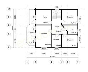 Проект элитного дома из бруса 8х11 № ДБ-123